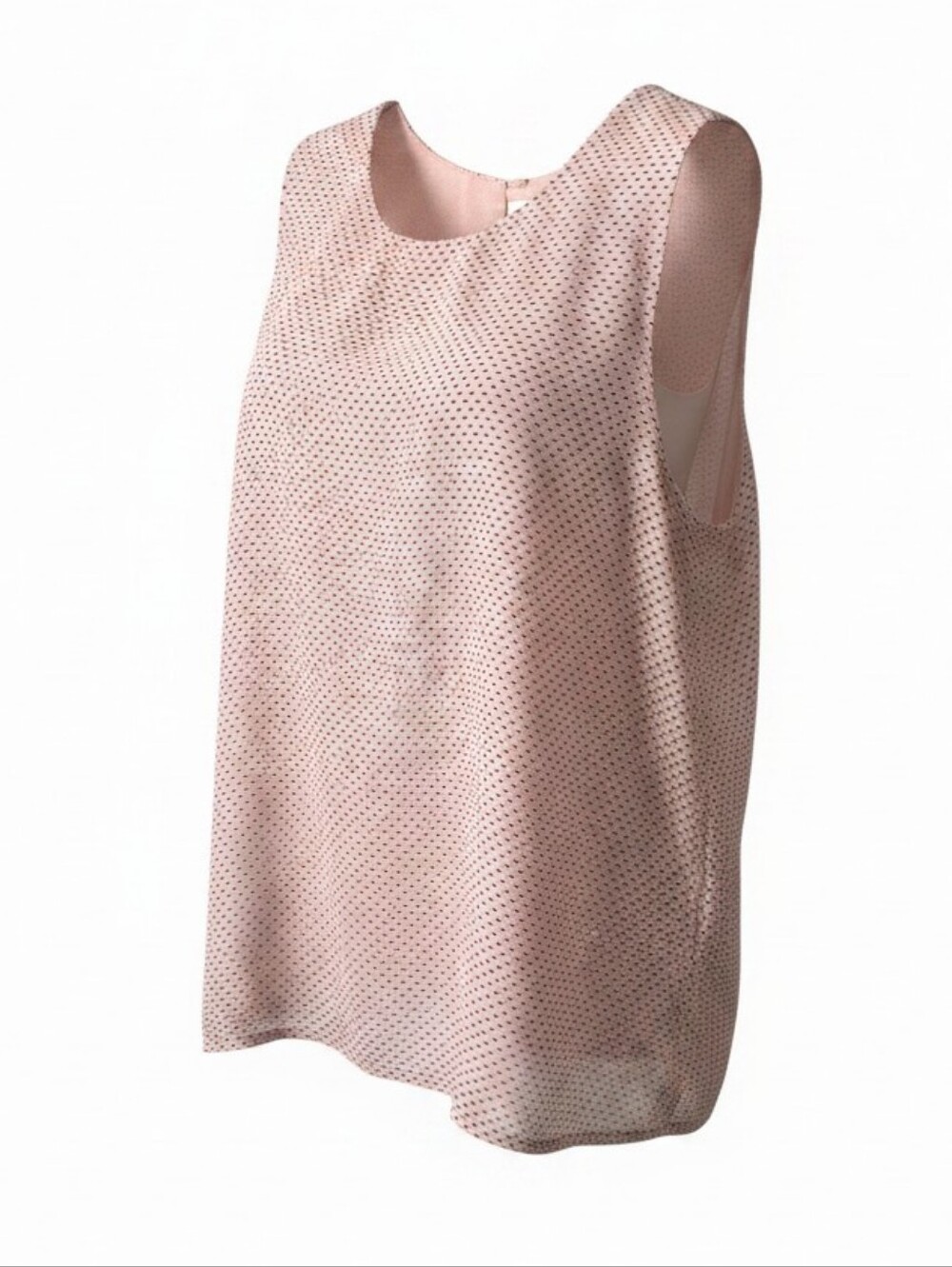 Pleione Pink Sleeveless Patterned Blouse Tank Top Size Large